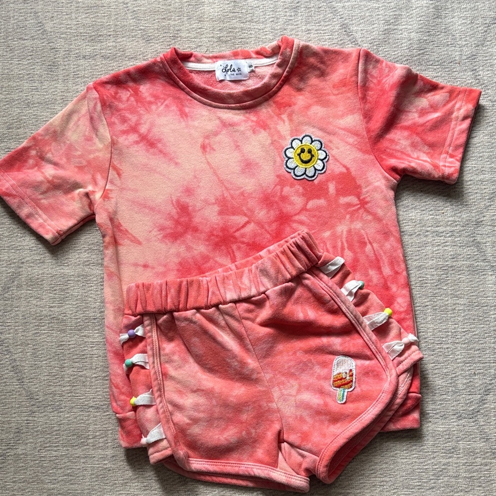 Lola + The Boys Tie-Dye Short Set Size 8